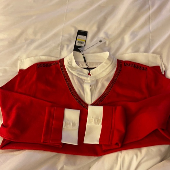 Karl Lagerfeld twofer top Medium Red & black worn once - Picture 2 of 9